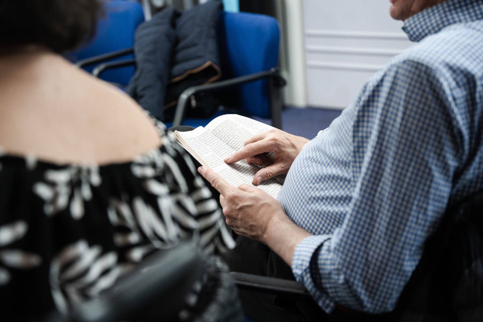 People studying the Bible together