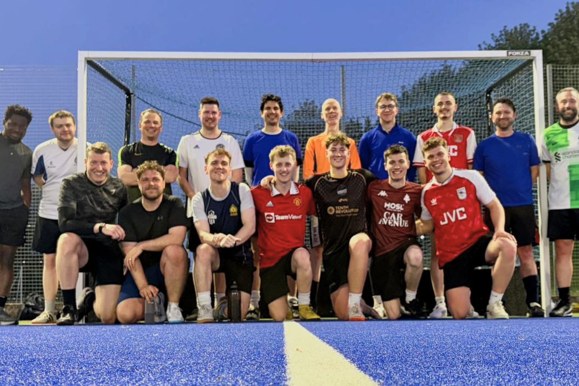 The Hope Football team together on the pitch